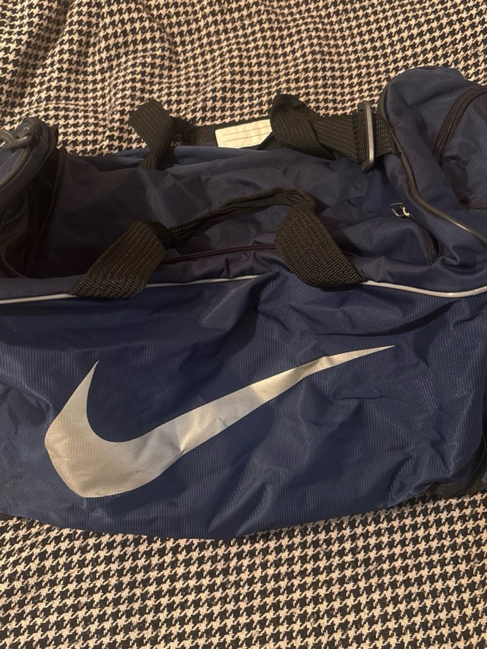 Nike Navy Duffel Bag with Silver Swoosh & USA on side - Olympic equestrian team